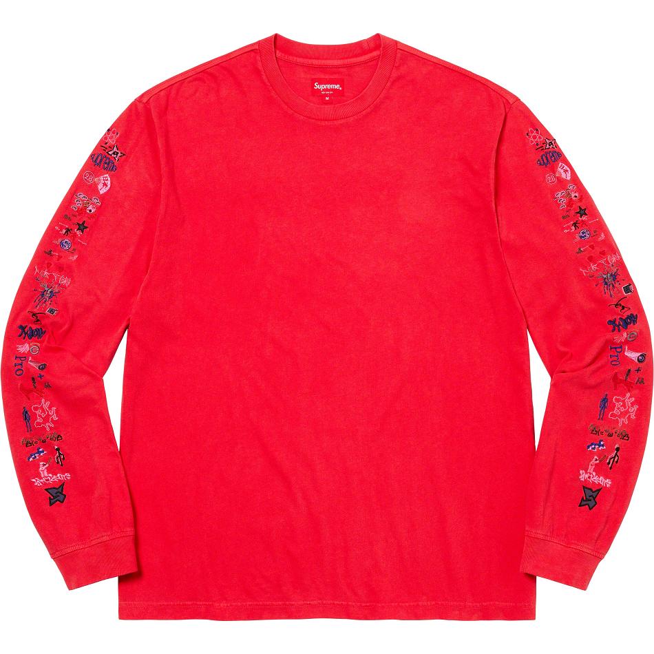 Supreme AOI Icons L/S Top Sweaters Red | PH314HK