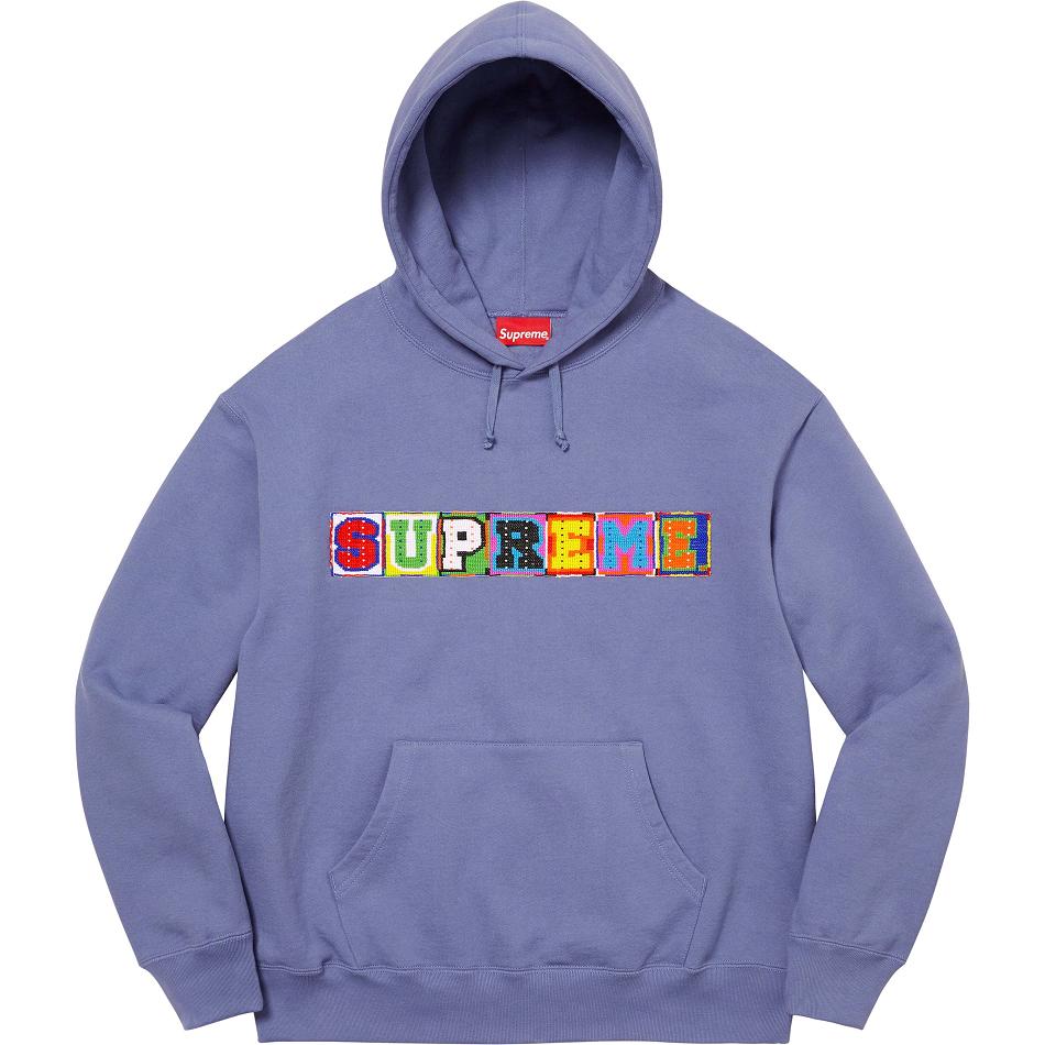 Supreme Beaded Hooded Sweatshirts Purple | PH274WY