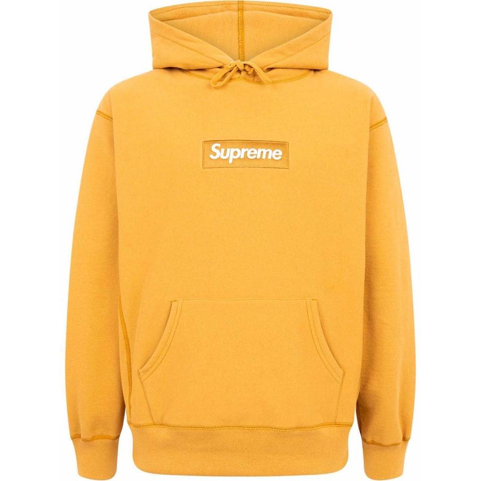 Supreme Box Logo Hoodie Yellow | PH488IS