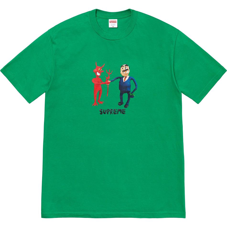 Supreme Business Tee T Shirts Green | PH214ZG