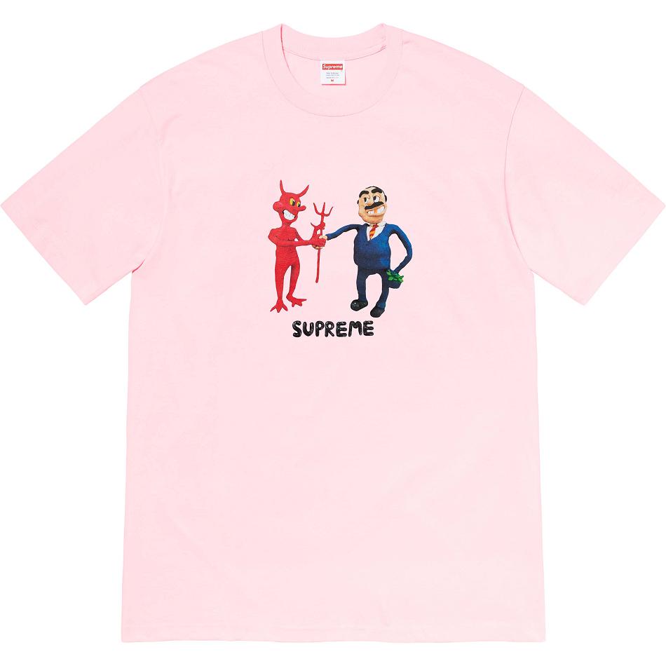 Supreme Business Tee T Shirts Pink | PH216CE