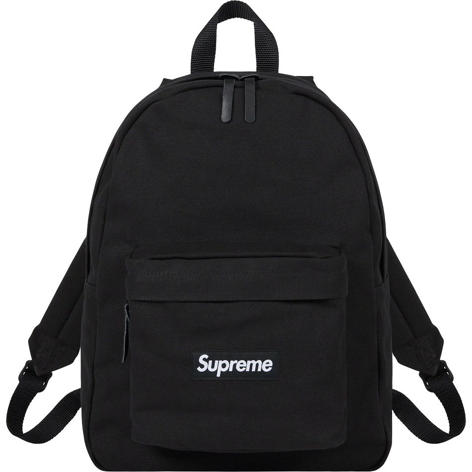 Supreme Canvas Backpack Bags Black | PH166BC