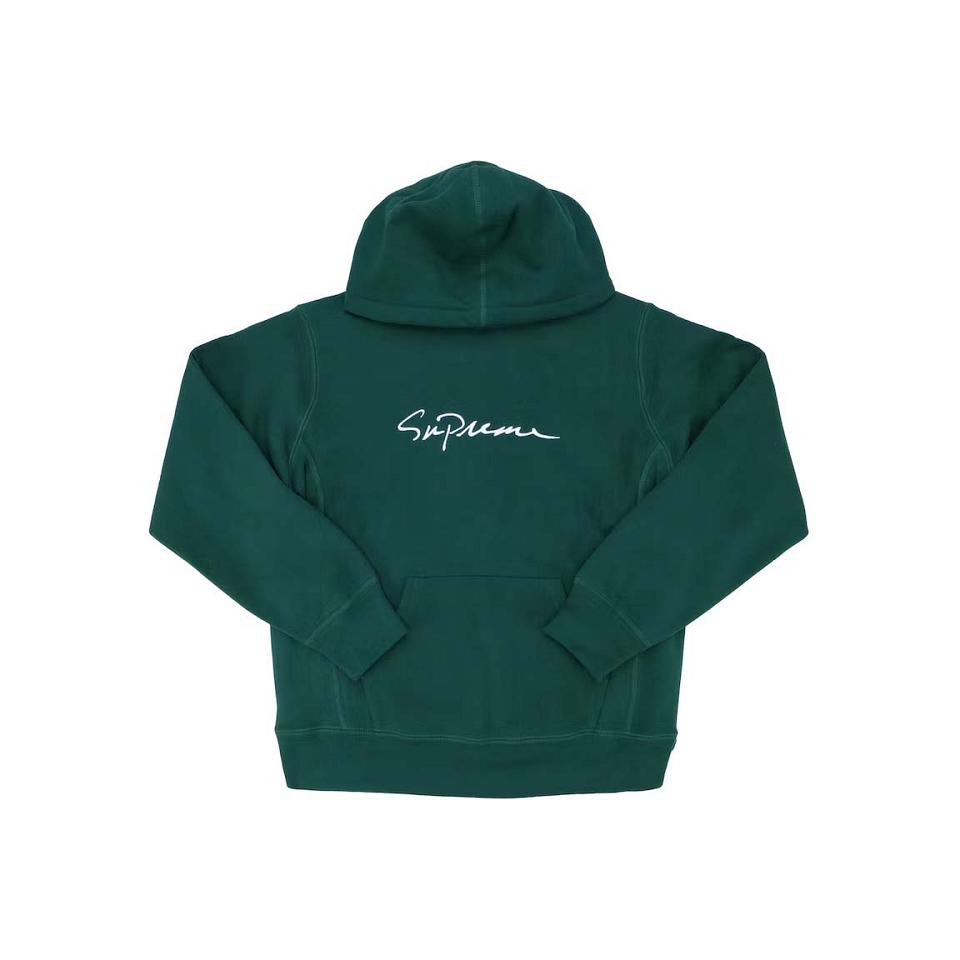 Supreme Classic Script Hooded Sweatshirts Green | PH268CE