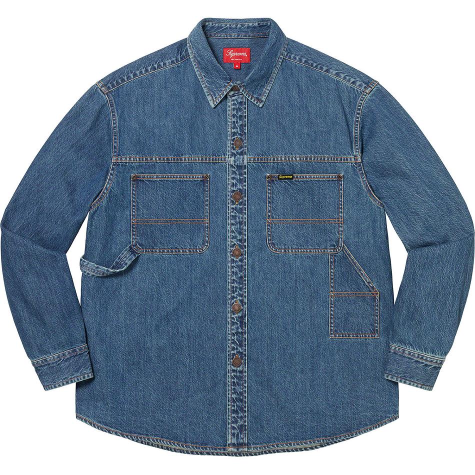 Supreme Denim Painter Shirts Blue | PH391GL