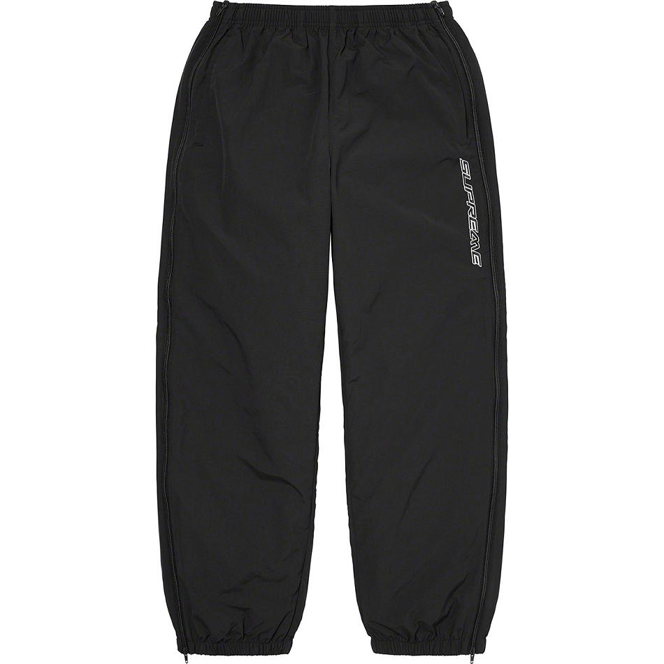 Supreme Full Zip Baggy Warm Up Pant Pants Black | PH432RW