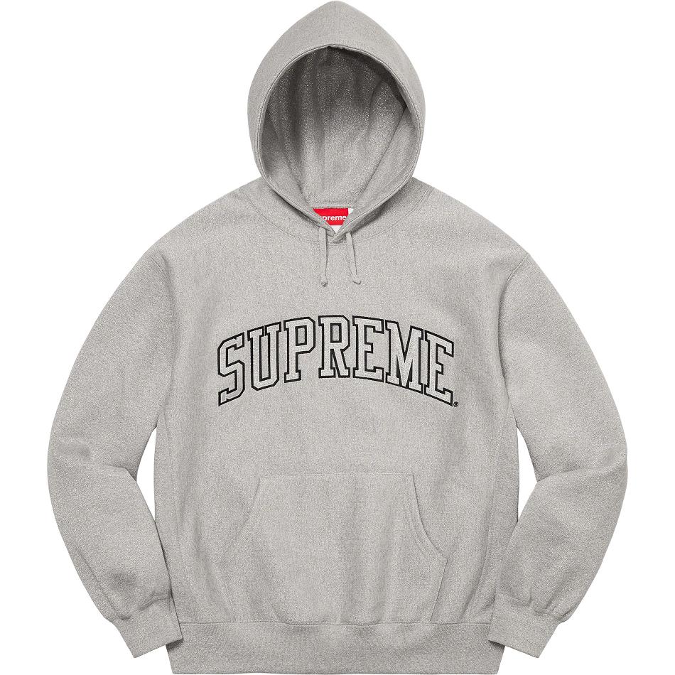 Supreme Glitter Arc Hooded Sweatshirts Grey | PH299QZ