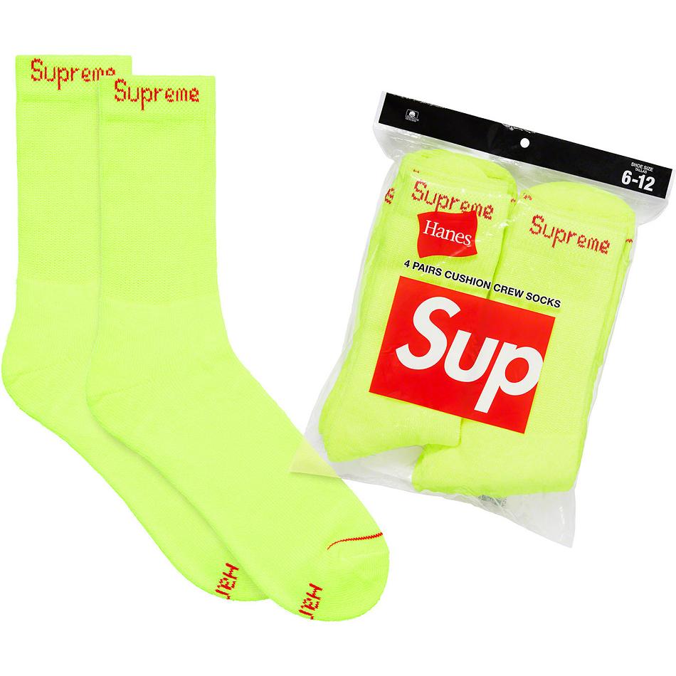 Supreme Hanes® Crew Socks (4 Pack) Socks Green | PH103DN