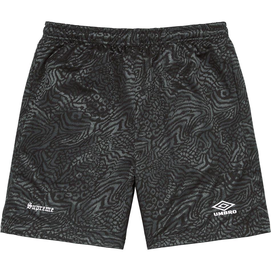 Supreme Jacquard Animal Print Soccer Shorts Black | PH361AP