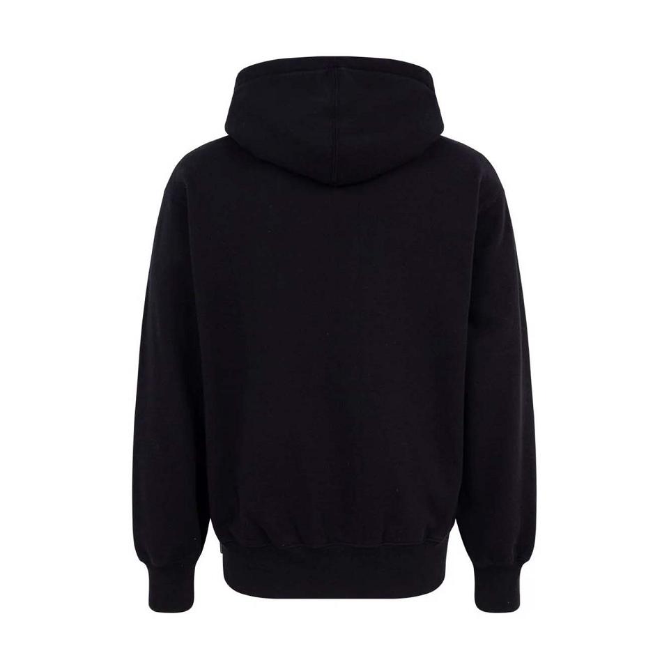 Supreme Logo Embroide Hoodie Black | PH473LH