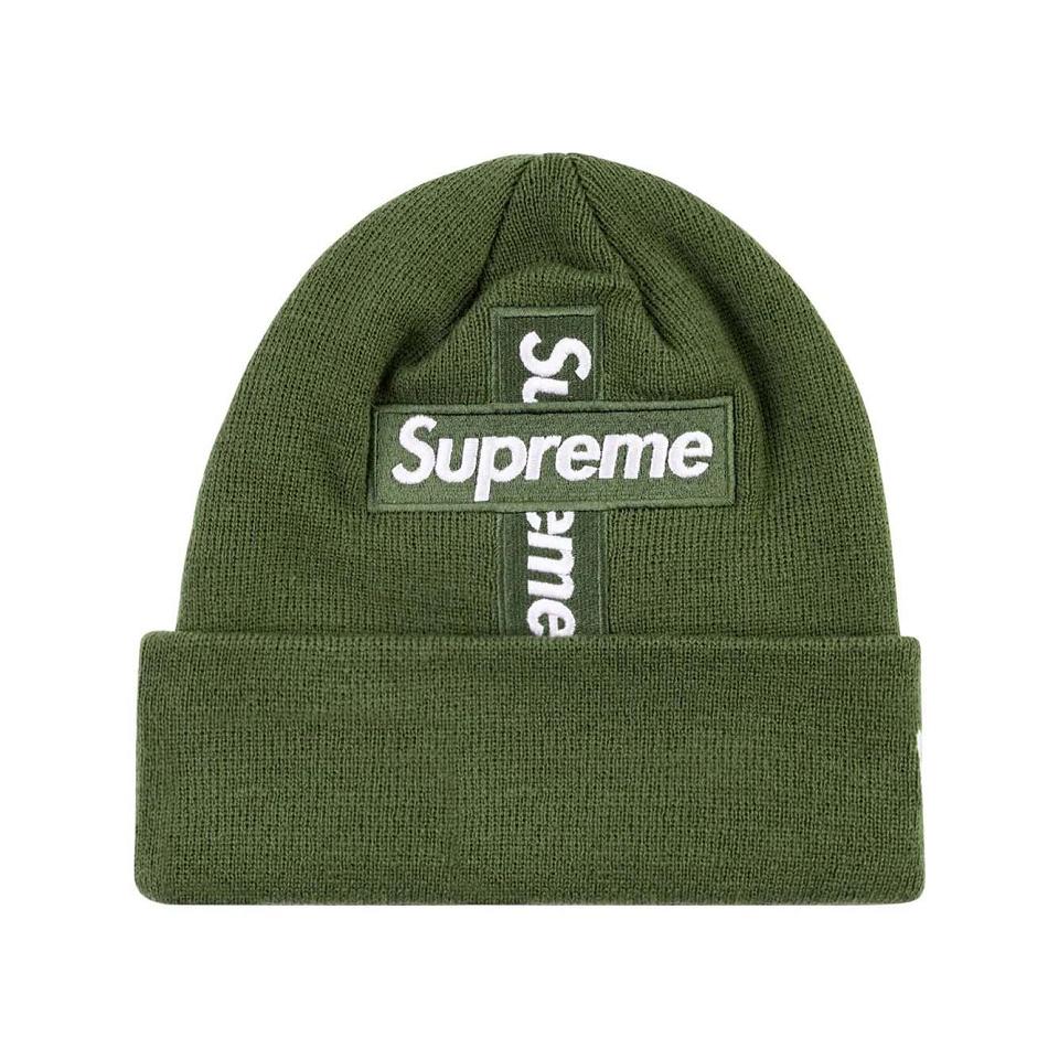 Supreme New Era Cross Box-Logo Beanie Hats Green | PH109LH