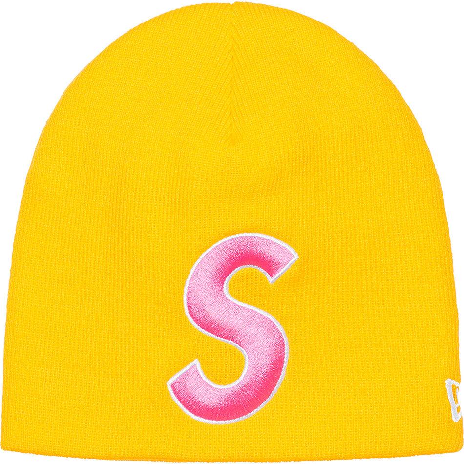 Supreme New Era® S Logo Beanie Hats Yellow | PH153AP