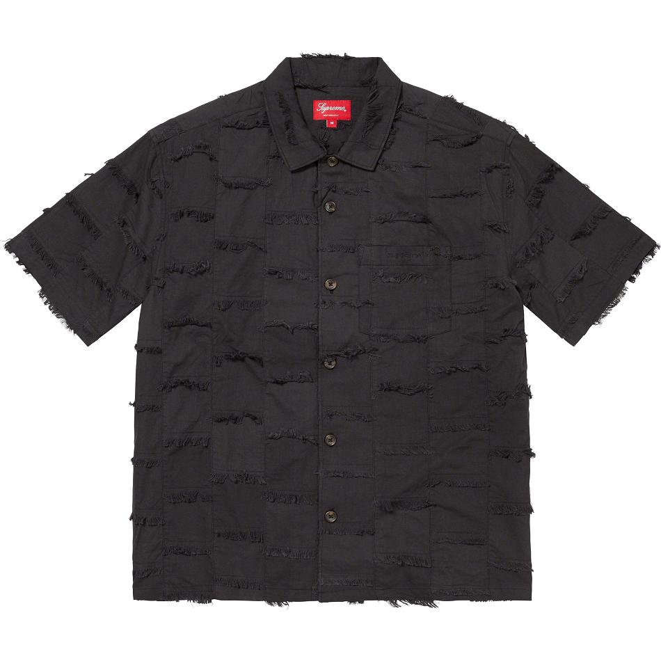 Supreme Patchwork S/S Shirts Black | PH376MA