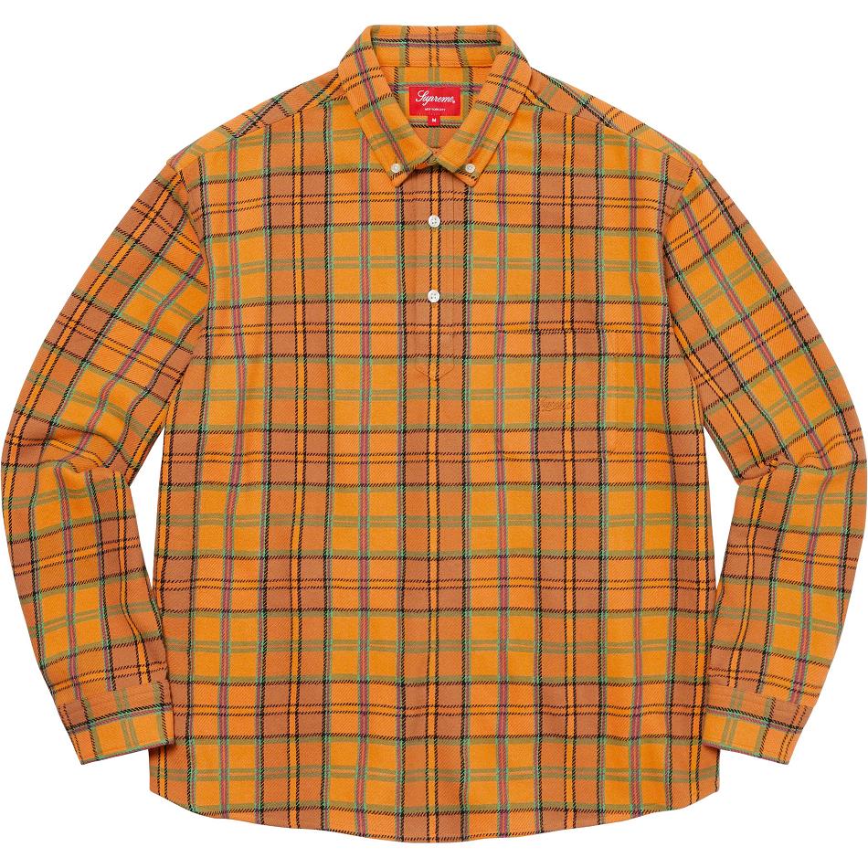 Supreme Pullover Plaid Flannel Shirts Gold | PH377QZ