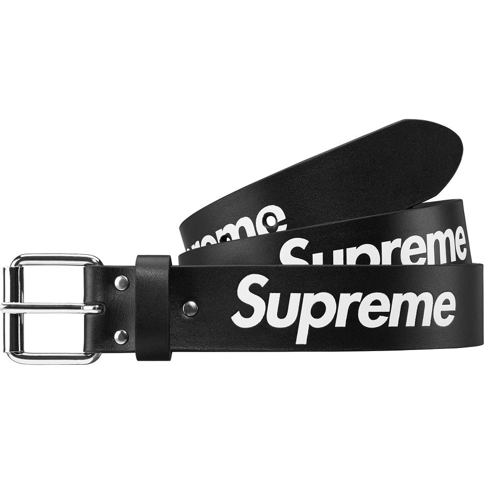 Supreme Repeat Leather Belt Belts Black | PH162ZG