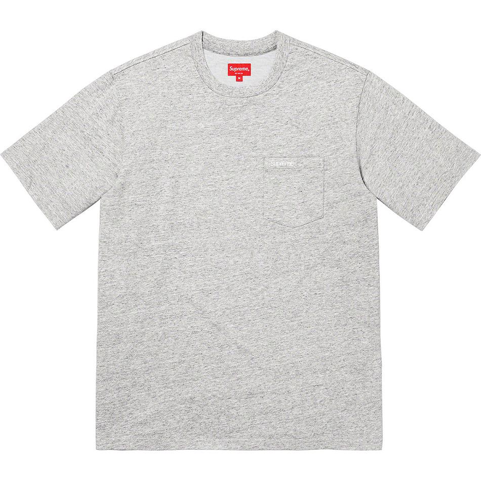 Supreme S/S Pocket Tee Sweaters Grey | PH319XF