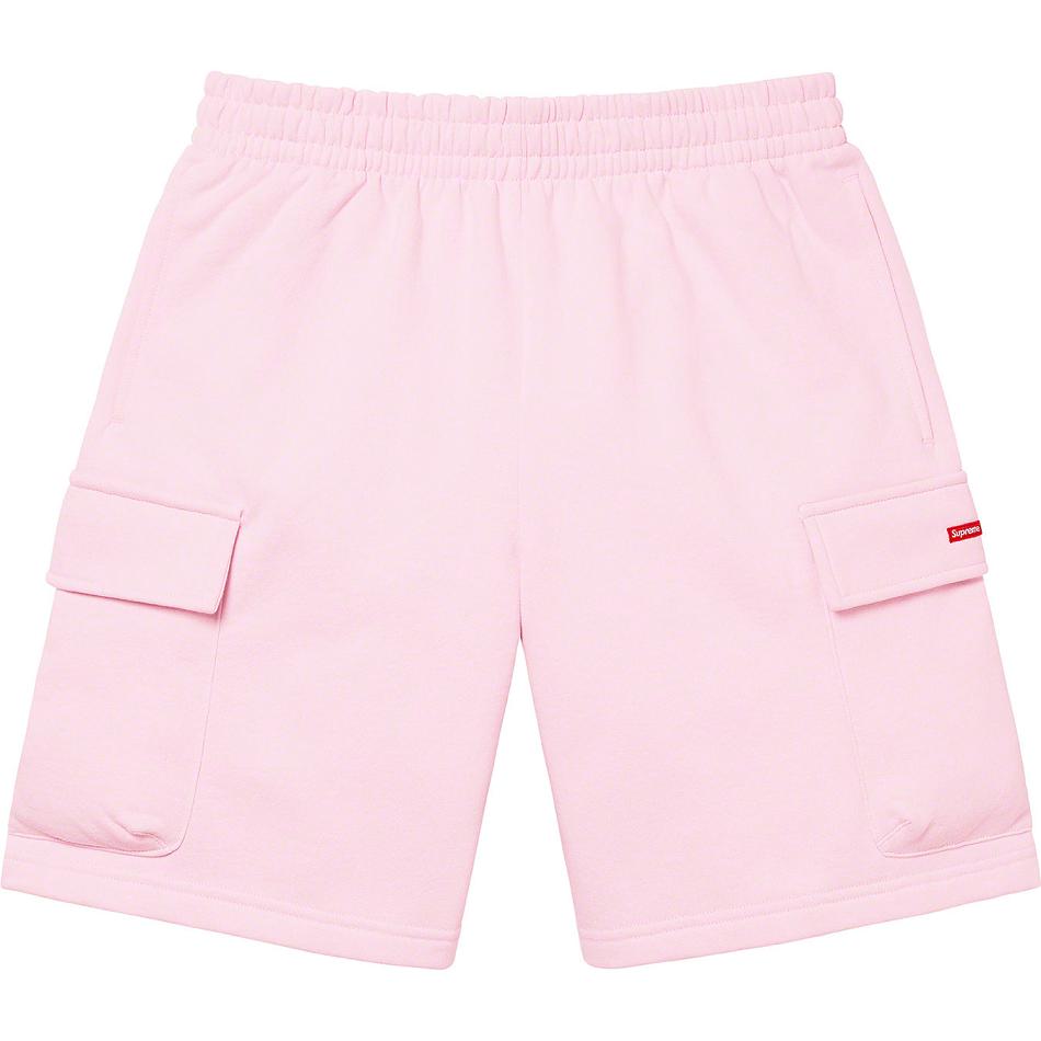 Supreme Small Box Baggy Cargo Sweat Shorts Pink | PH367JJ