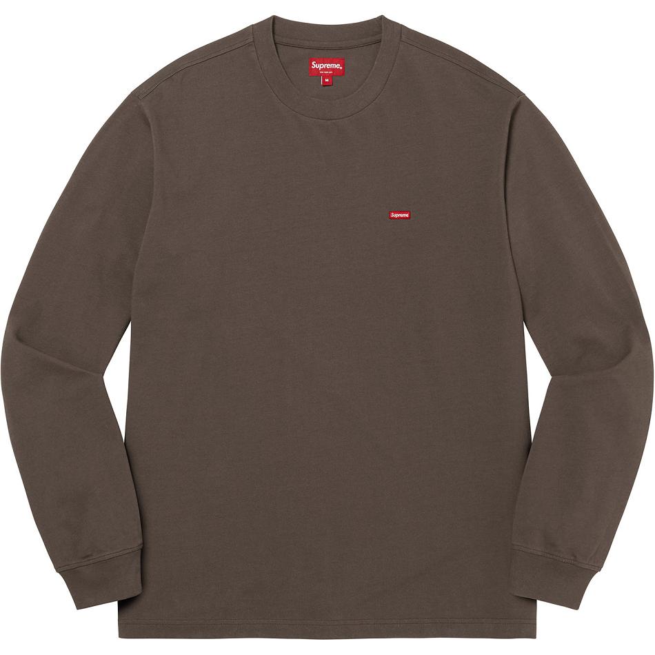 Supreme Small Box L/S Tee Sweaters Brown | PH341JJ