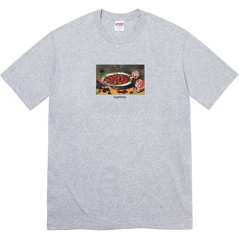 Supreme Strawberries Tee T Shirts Grey | PH249EX