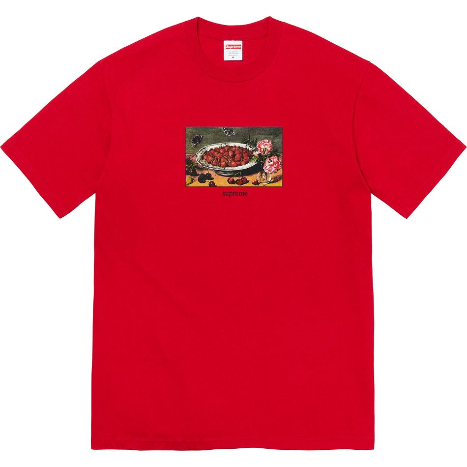 Supreme Strawberries Tee T Shirts Red | PH252YU