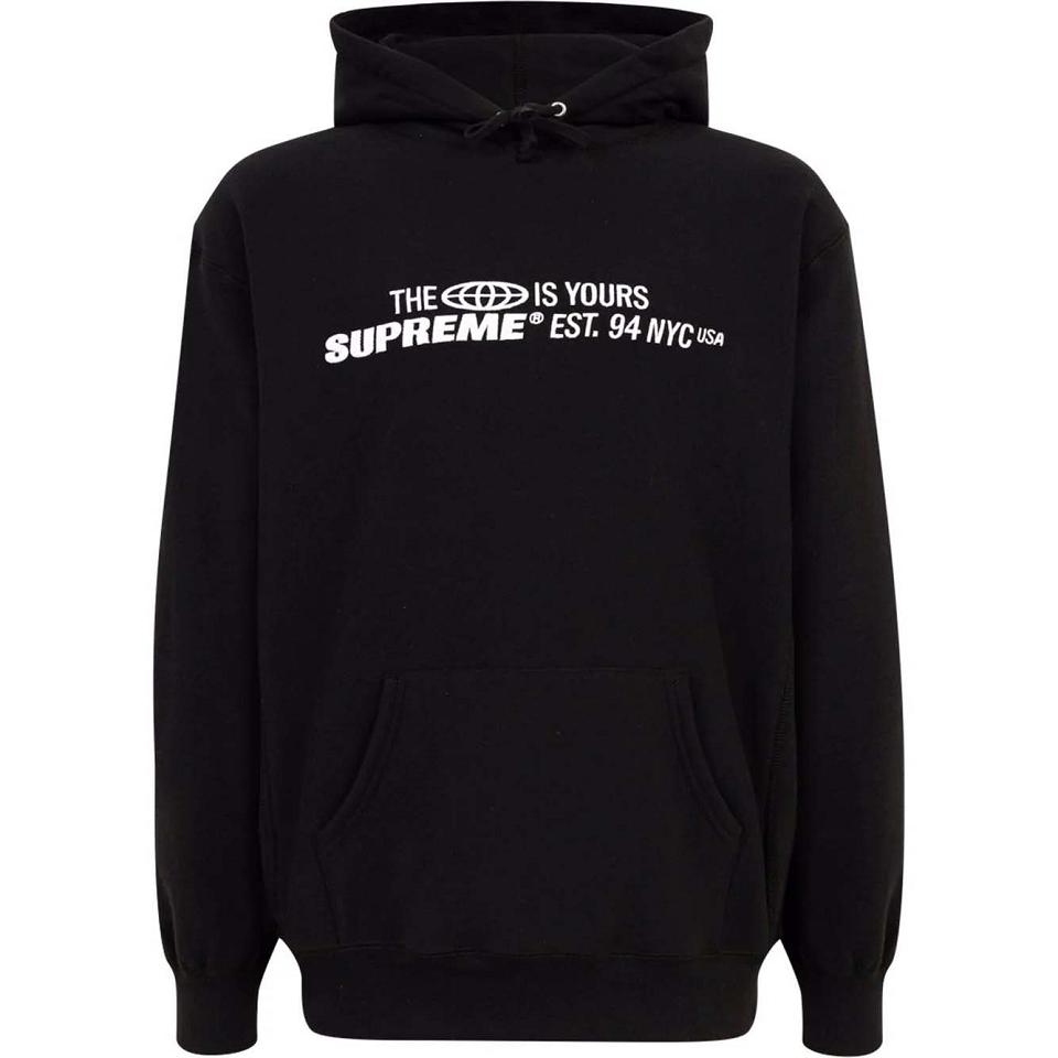 Supreme The World Is Yours Printed Hoodie Black | PH463OR