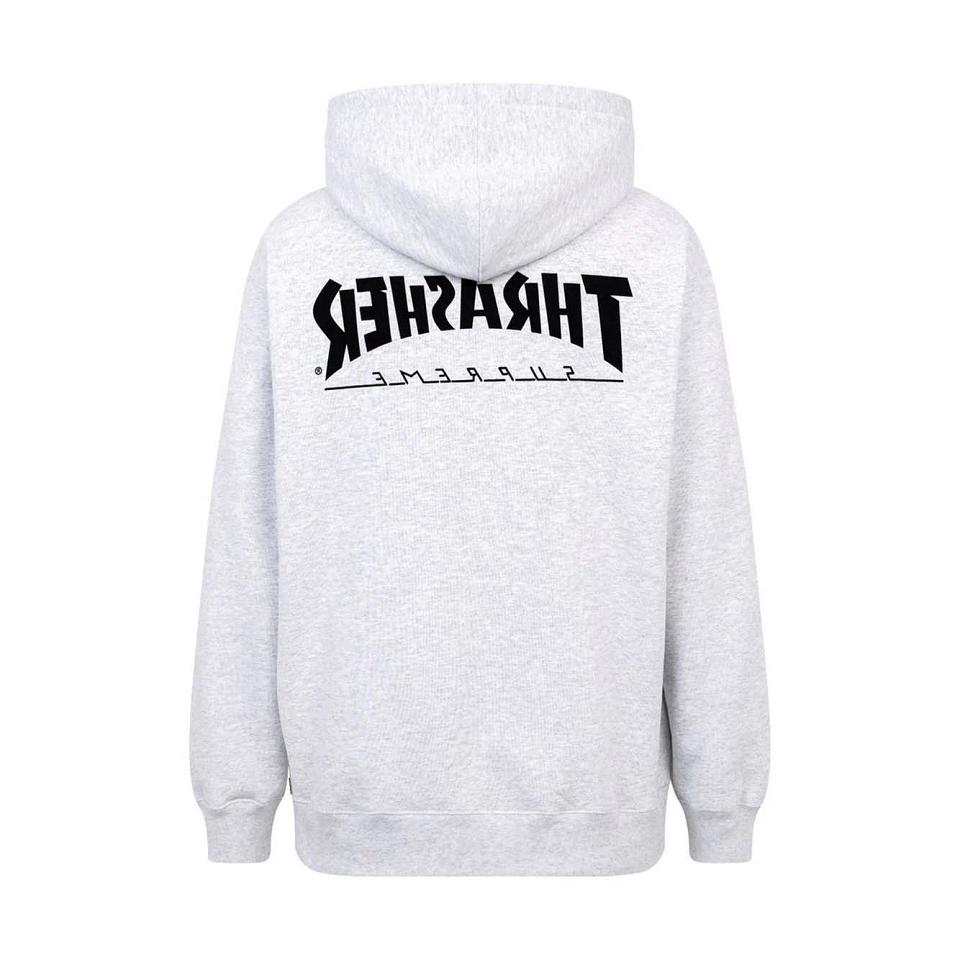 Supreme X Thrasher Logo Print “FW21” Hoodie Grey | PH455QZ