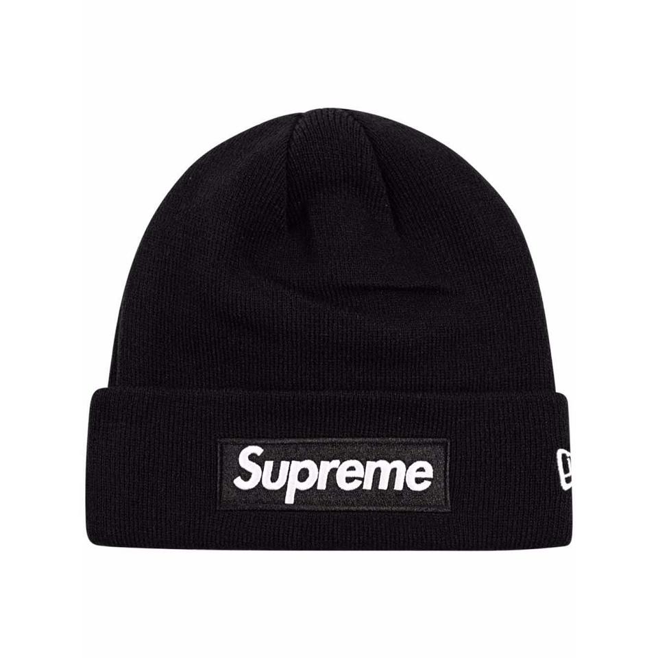 Supreme x New Era Box Logo Beanie Hats Black | PH106HK