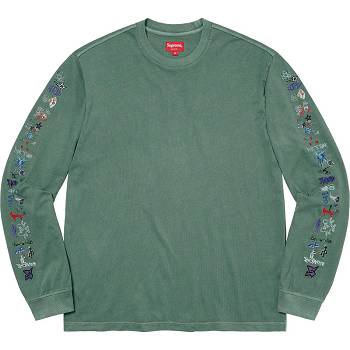 Supreme AOI Icons L/S Top Sweaters Green | PH313GL