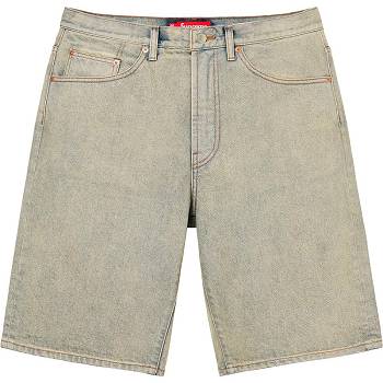 Supreme Baggy Denim Shorts Khaki | PH357UT