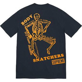 Supreme Body Snatchers Tee T Shirts Navy | PH244BC