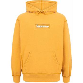 Supreme Box Logo Hoodie Yellow | PH488IS