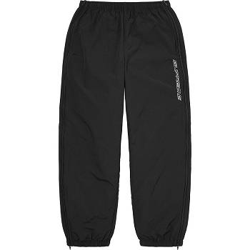 Supreme Full Zip Baggy Warm Up Pant Pants Black | PH432RW