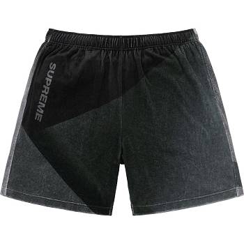 Supreme Geo Velour Shorts Black | PH363DN