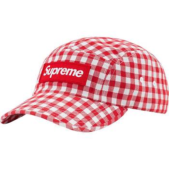 Supreme Gingham Camp Cap Hats Red | PH114BC