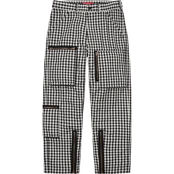 Supreme Gingham Flight Pant Pants Black | PH392HK