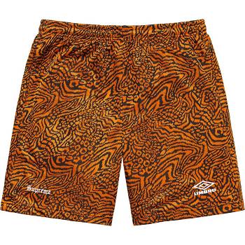 Supreme Jacquard Animal Print Soccer Shorts Orange | PH359OR