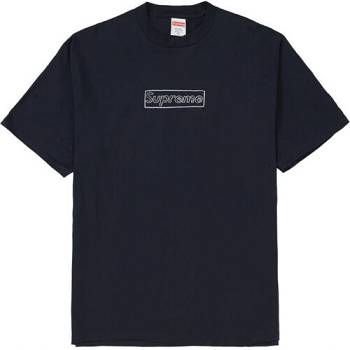 Supreme KAWS Chalk Box Logo T Shirts Black | PH198RW