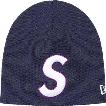 Supreme New Era® S Logo Beanie Hats Blue | PH149UT