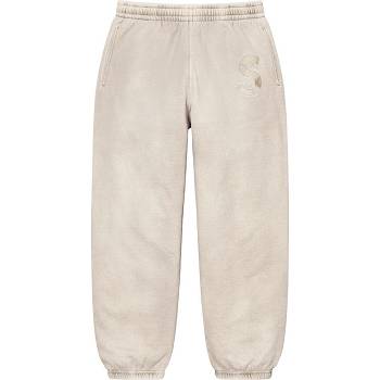 Supreme Overdyed S Logo Sweatpant Pants Beige | PH402MA