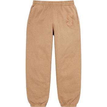 Supreme Overdyed S Logo Sweatpant Pants Brown | PH405EX