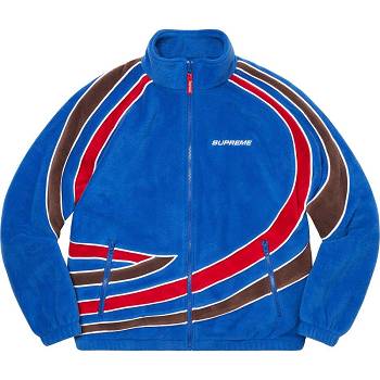 Supreme Racing Fleece Jackets Blue | PH443GL