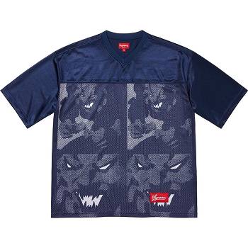 Supreme Ronin Football Jersey Sweaters Navy | PH307OR