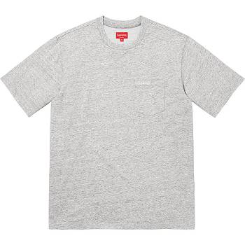 Supreme S/S Pocket Tee Sweaters Grey | PH319XF