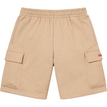 Supreme Small Box Baggy Cargo Sweat Shorts Brown | PH366HK