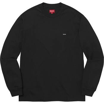 Supreme Small Box L/S Tee Sweaters Black | PH342KI