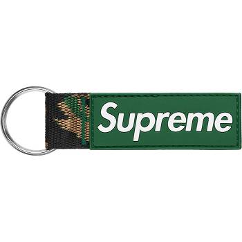 Supreme Webbing Keychain Accessories Green | PH184HK